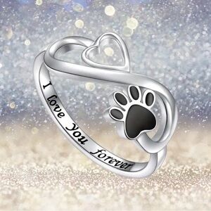 Paw infinity ring